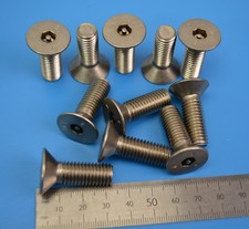 M10 - 1.5 x 30mm CSK Pin Hex 6mm Security Machine Screw A2 Stainless Steel x 25