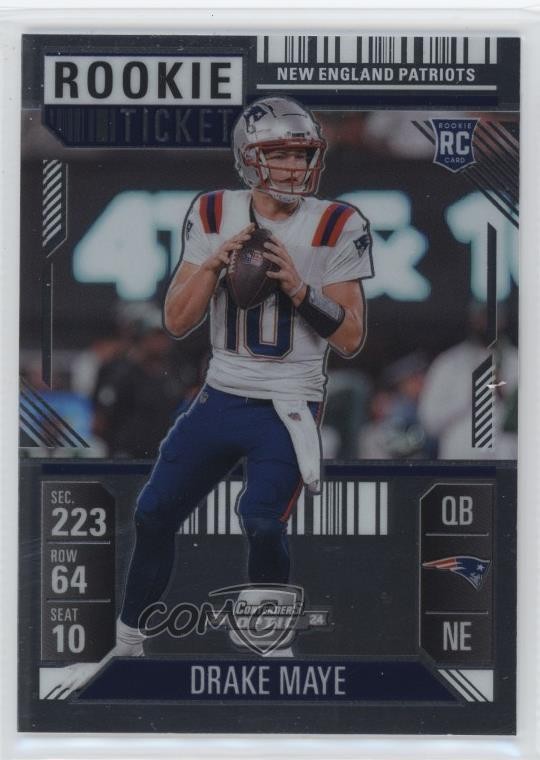 2024 Panini Contenders Optic Rookie Ticket Drake Maye #70 Rookie RC 4g8