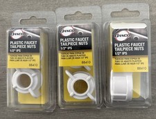 Lot of 3 Danco 88410 Packs of 2 Plastic Faucet Tailpiece Nuts 1/2" IPS