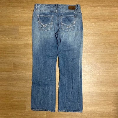 Buckle BKE blue bootcut Tyler bootleg Jeans 40x33 40XL Blue denim embroidered