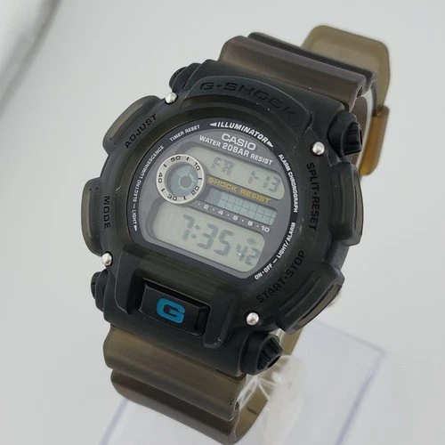 Casio G-Shock Vintage DW-9000 Black Digital Watch Battery Replaced Tested