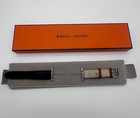 Hermes Apple Watch Band 44mm 45mm Indigo Craie Orange Leather Authentic Rare