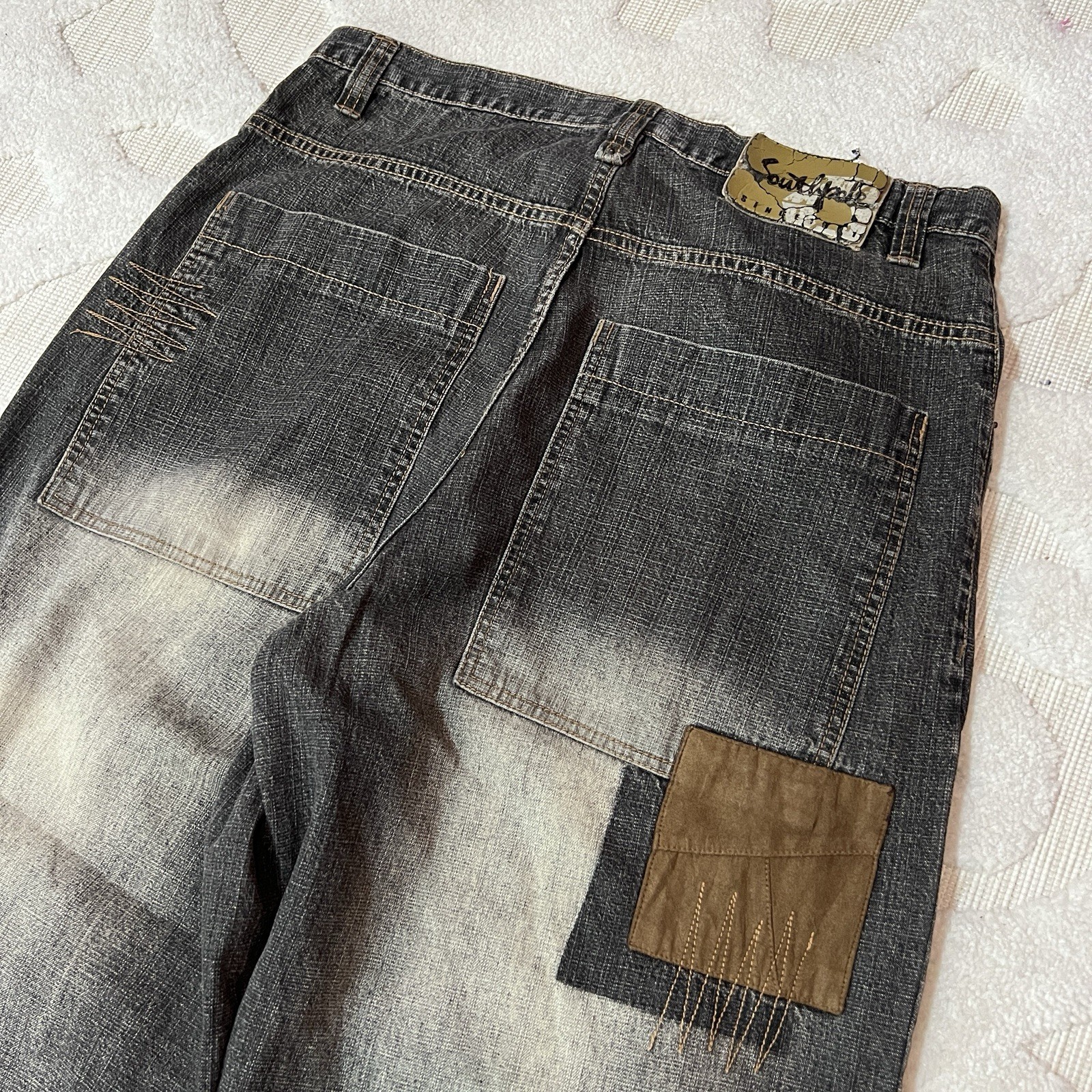 Crazy Baggy Jesse Pinkman Patchwork Southpole Wid… - image 1