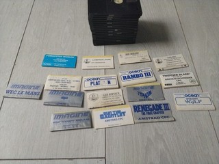 LOT AMSTRAD CPC DISQUETTES Ripoux.marque Jaune .morane. turlogh.COBRA SEGA OCEAN