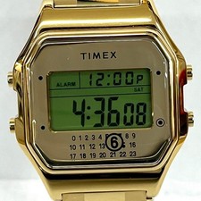 Reloj TIMEX Timex T80 S33YW0002 caja dorada tamaño 3,9 cm usado para hombre #61216