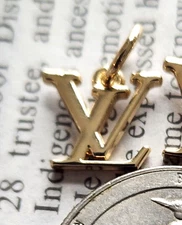 Louis Vuitton buttons TINY 12 mm GOLD Zip Pull - PLEASE READ ITEM DESCRIPTION