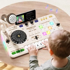New Kids DJ Mixer Controller Baby and Toddler Toy Mix and Learn DJ Table Musi