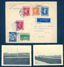 NETHERLANDS 1947 AIR COMBO TO USA w/INTERESTING ENCLOSURE