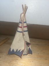 Vintage toy Playset accessory Teepee W/ wooden stakes great condition