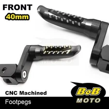 BOB 40mm Lower Rider Footpegs BLACK For ZZR 1400 ZX14R ZX14 10 11 12 13 14 15