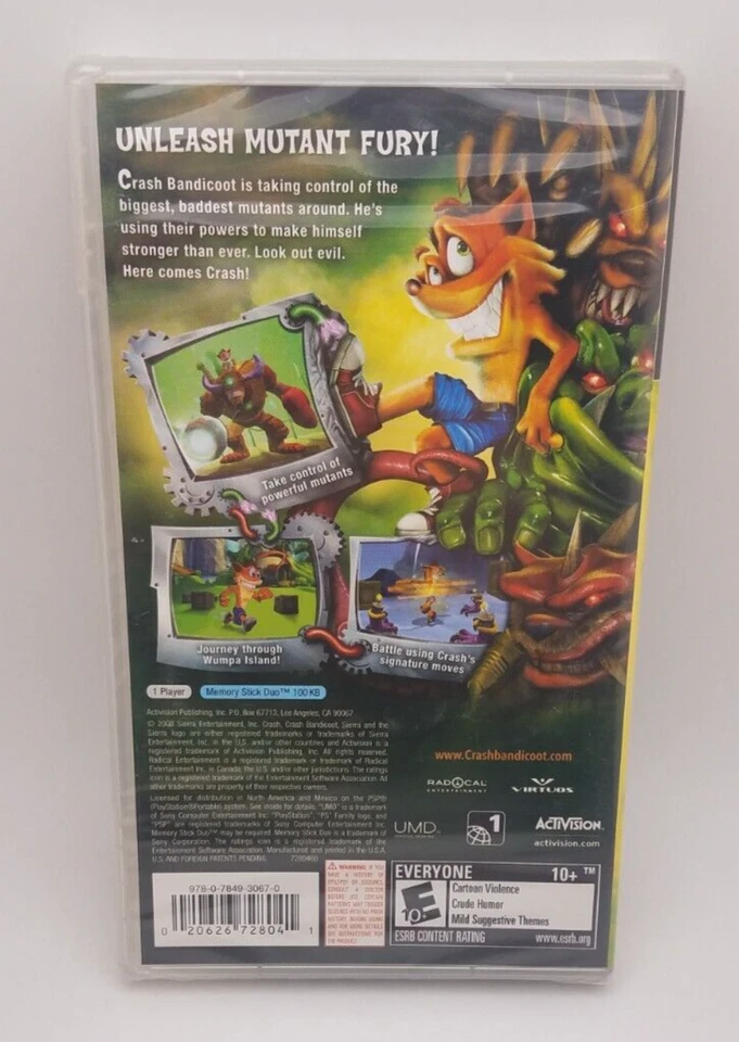 Crash Mind Over Mutant (Sony PSP, 2008) *Brand New/Sealed* - Image 2 of 4