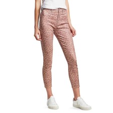  225. NEW 7 For All Mankind Women's 27 Rosy Leopard High Waist Skinny Jeans NWT