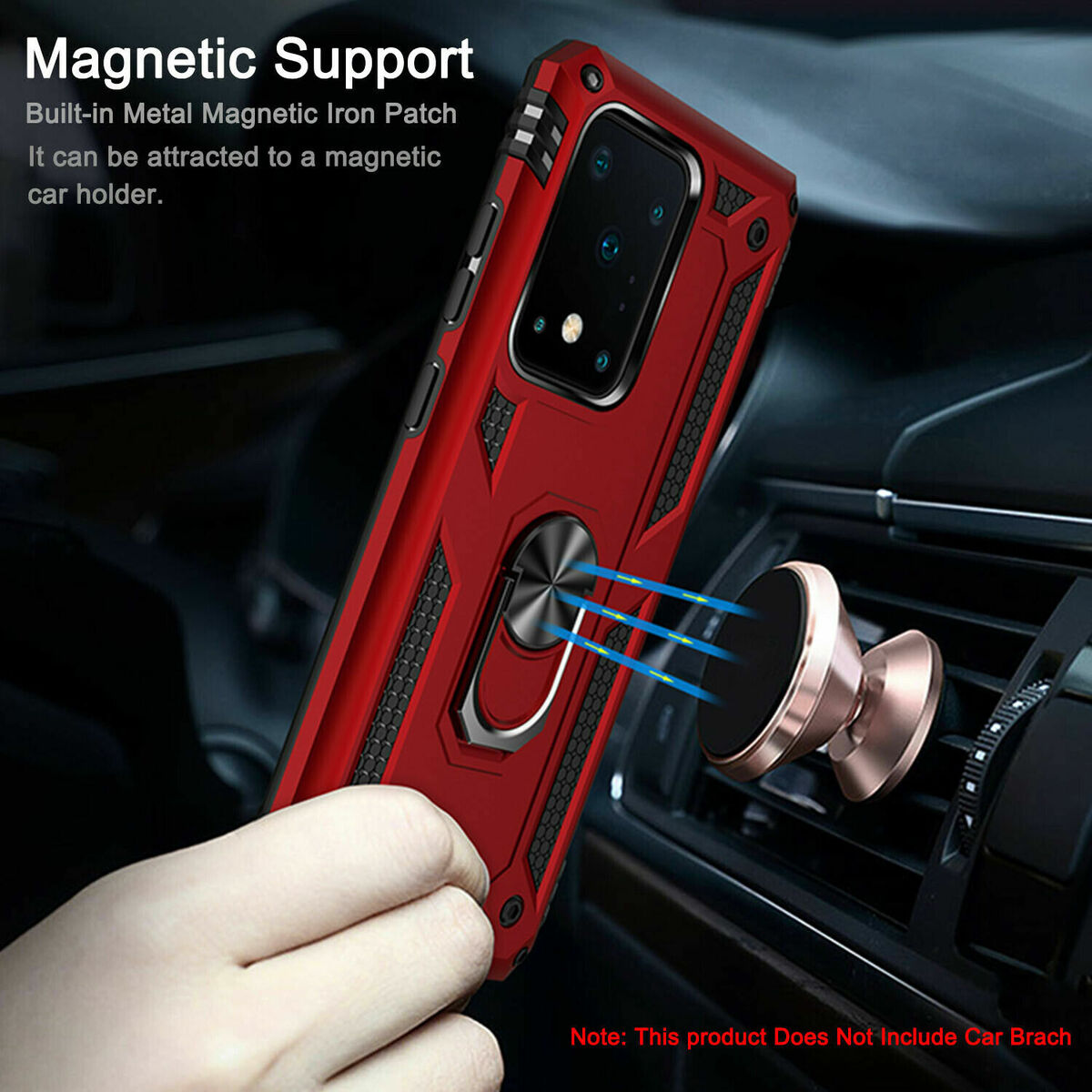 Phone Case for S23 FE Case Galaxy S23 FE 5G Phone Case Samsung S23 FE Case,  Heavy Duty Shockproof Full Body Phone Cover Built in Rotatable Magnetic  Ring Holder Kickstand , 2023