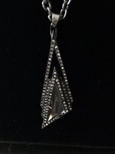 Alexis Bittar Crystal Encrusted Floating Pendant Necklace #140