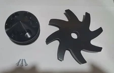 Black Alum GM Chevy Alternator Fan Single Groove Pulley & Nose Cover BBC SBC 350