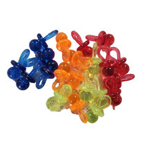20 PAK COLORFUL PLASTIC 1 3/4" PACIFIERS PARROT BIRD TOY PARTS CRAFTS