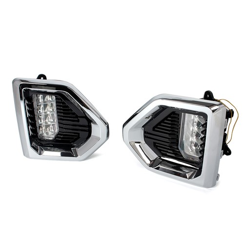 For 2019-2022 GMC Sierra 1500 Denali LED Fog Lights Lamps W/ Chrome Bezel Cover - Imagen 12 de 16