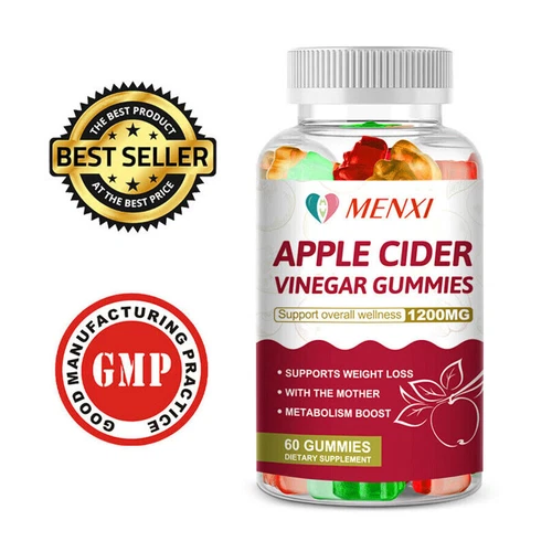 Apple Cider Vinegar Gummies with The Mother for Weight Loss,Detox & Cleanse 1200