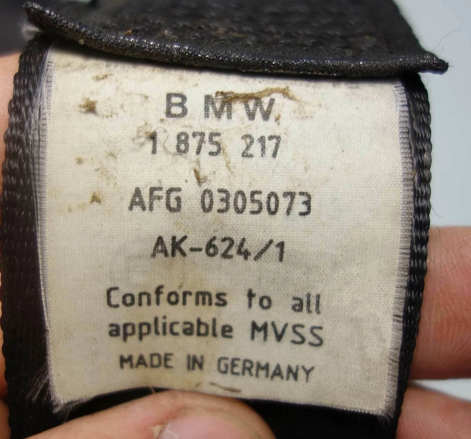 BMW E24 633CSi 1980-1984 cupé delantero izquierdo cinturón de seguridad del conductor sujeción OEM Foto 3 de 3