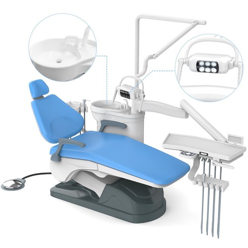 US Dental Unit Chair Computer Controlled DC Motor PU Hard Leather+Doctor's Stool - Picture 3 of 13