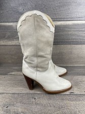 Vintage Zodiac USA Womens Tall Pull On Cowgirl Boot Size 7 M