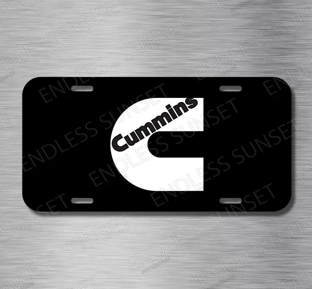 Diesel Power Cummins 4x4 Off road Lifted Truck License Plate Front Auto