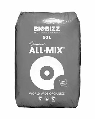 BioBizz All Mix Erde vorgedüngte Pflanzenerde mit Perliten, 50l