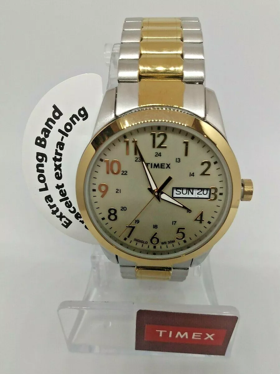 Men's timex watches outlet with extra long bands