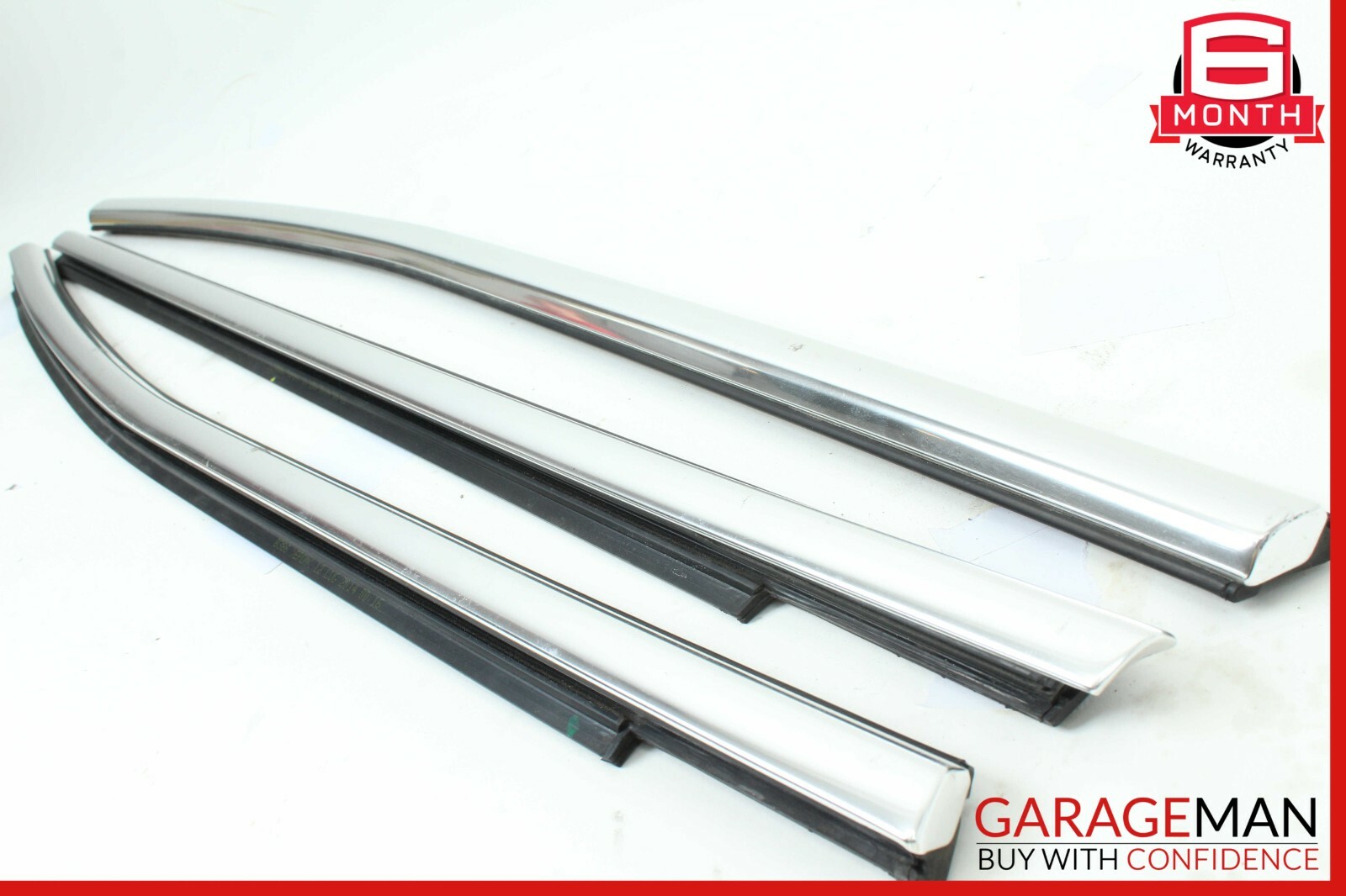 14-17 Maserati Ghibli Rear Exterior Door Chrome Trim Molding Panel Cover Set OEM