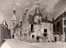 Real Photo Clock Tower and 15th Century House, Avallon, France RPPC Postcard