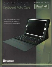 Hype Keyboard Folio Case Compatible with Ipad Air Bluetooth ..Black