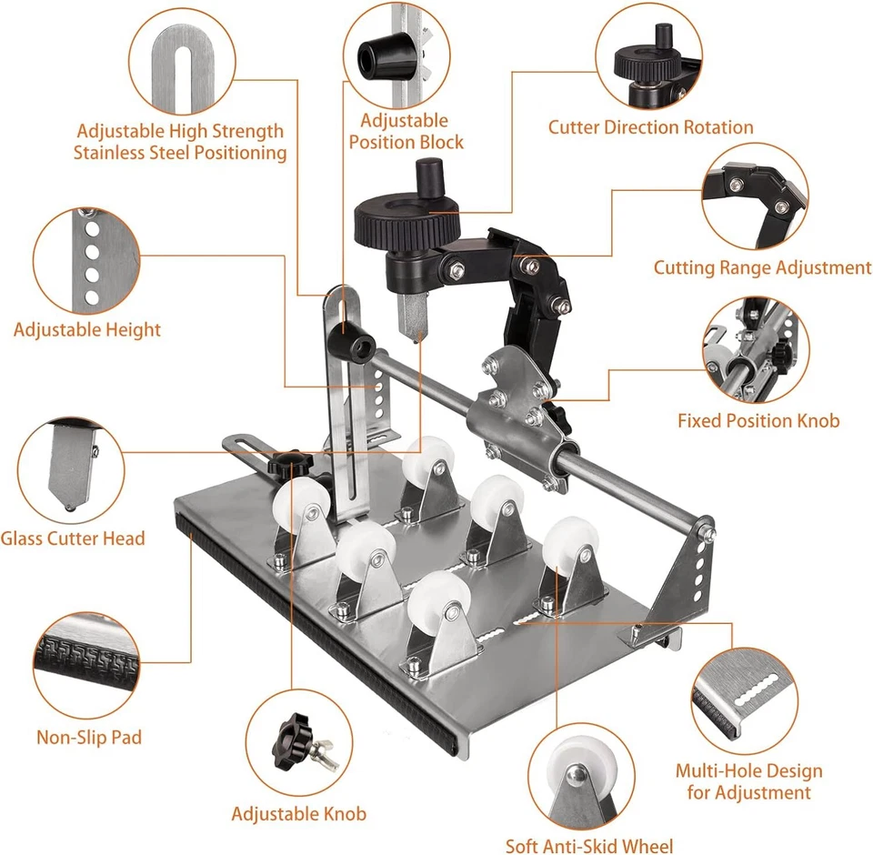 Pro Glass Bottle Cutter for All Shapes Glassbottle Glass Cutting Tool DIY Kit - image 3 of 4
