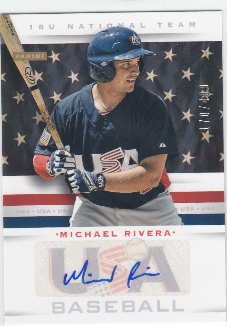 2013 Michael Rivera Panini USA Box Set 18U ROOKIE AUTO /499 - #16