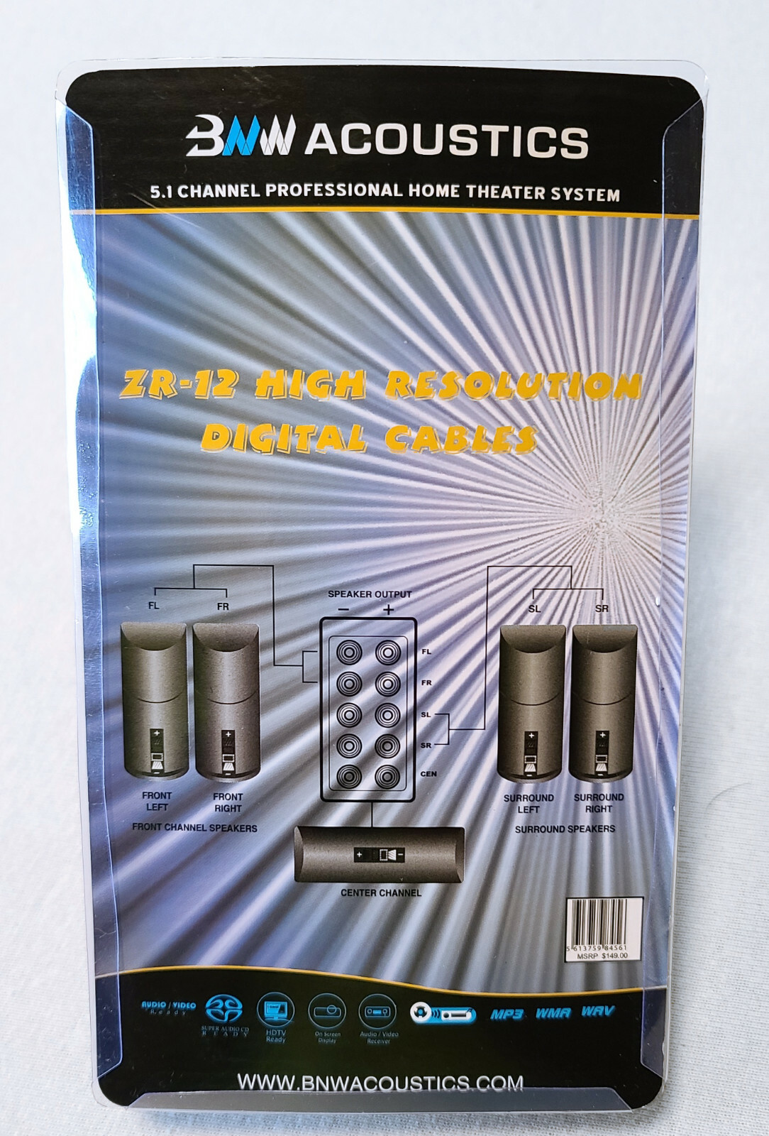 bnw acoustics 5.1 channel professional home theater system