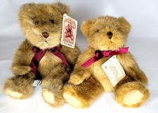 Lot of 2 RUSS BERRIE Plush Brown Teddy Bear Buckingham 9" Chadsworth 7" W/ Tags
