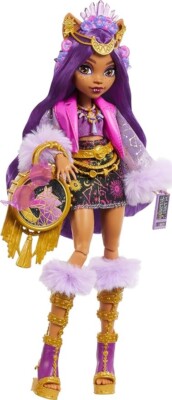 Monster High Monster Fest Doll, Clawdeen Wolf with Glam Outfit & Festival Themed