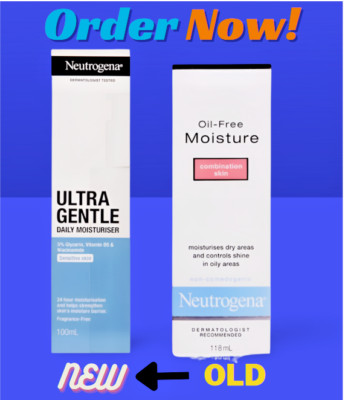 Neutrogena Oil Free Moisture SENSITIVE SKIN Combination Skin 100ml Ultra Gentle