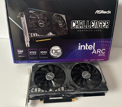 ASRock Challenger Intel Arc B570 10GB GDDR6 PCI Express 4.0 x8 ATX Video Card