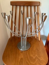 Retro 1990s Ikea Stockholm 8 Arm Candelabra by Hagberg Mid Century Style