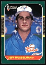 1987 Donruss The Rookies Jeff Musselman #53 Toronto Blue Jays