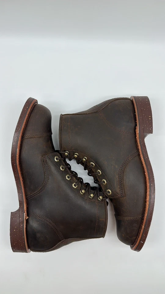 Chippewa LLBean Katahdin Iron Works Ingeniero Gorra Botas Cuero Hombre’s 11 D Marrón Foto 2 de 4