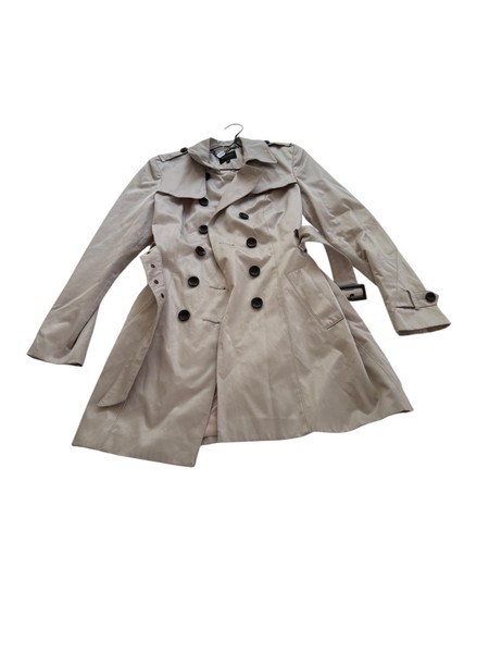 Portmans Womens Light Tan Belted Trench Coat Size 10 Good Condition