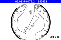 Bremsbackensatz Hinten Ate 030137 04722 FüR Chevrolet Daewoo
