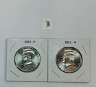 2011 P & D UNC Clad Kennedy Half Dollar Set in CB Flips -Free Shipping - B
