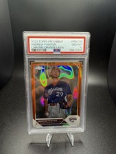 2023 Topps Pro Debut Orange Lava Chrome Refractor Andrew Painter 01/25 PSA 10