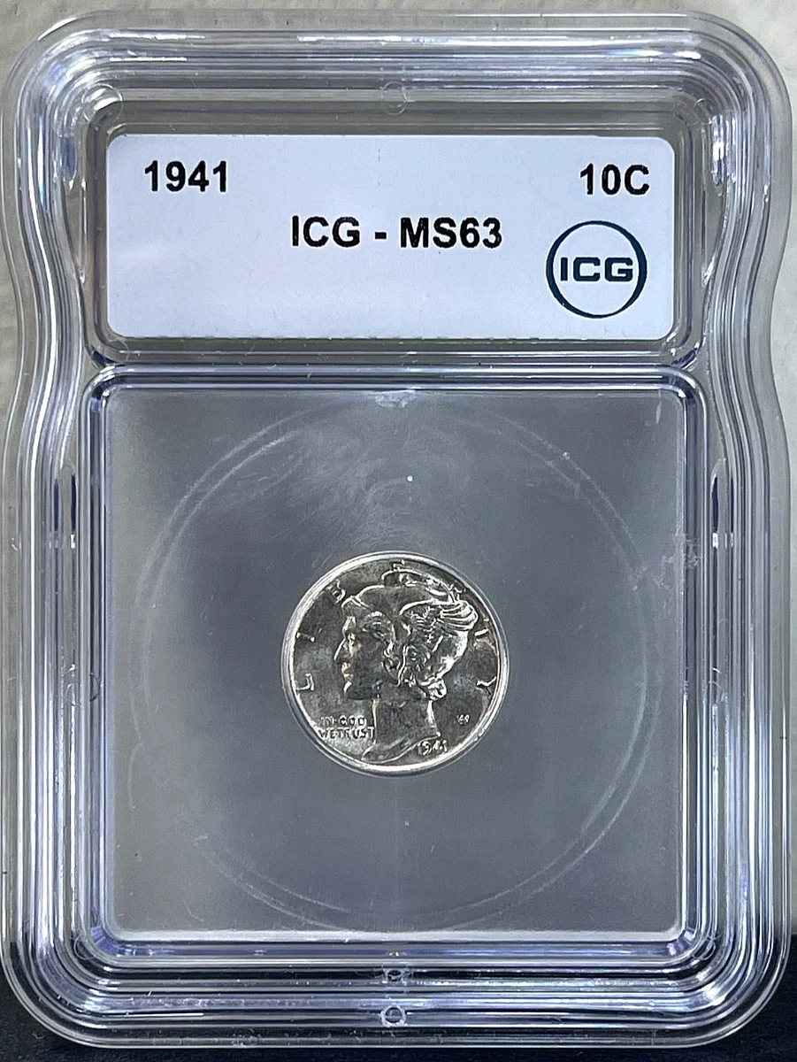 MS 63 Graded 1941 Year Mercury Dimes (1916-1945) for sale | eBay