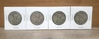 Lot of 4 Walking Liberty Half Dollars  90% Circulated Ungraded  # 78