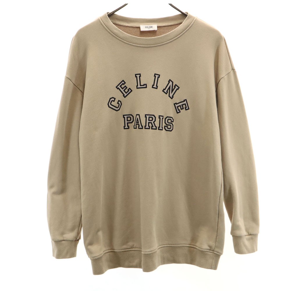 CELINE made in Japan Long sleeve sweat trainer L beige Women | eBay