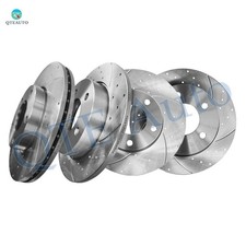 Set of 4 Front 278mm-Rear 265mm Drilled Brake Rotors For 2004-2013 Mazda 3 i