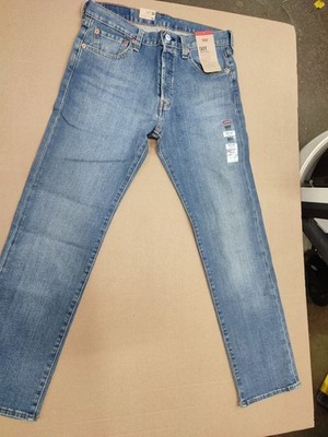 Levi's Men's 501 Original Fit Jean Reel It in-Medium Indigo Worn in 30W x 30L